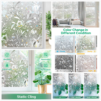 Rainbow Window Film prywatność ochrona UV witraż Vinyl do domu statyczne przylgnięcie samoprzylepne matowe dekoracyjne naklejki okienne 4